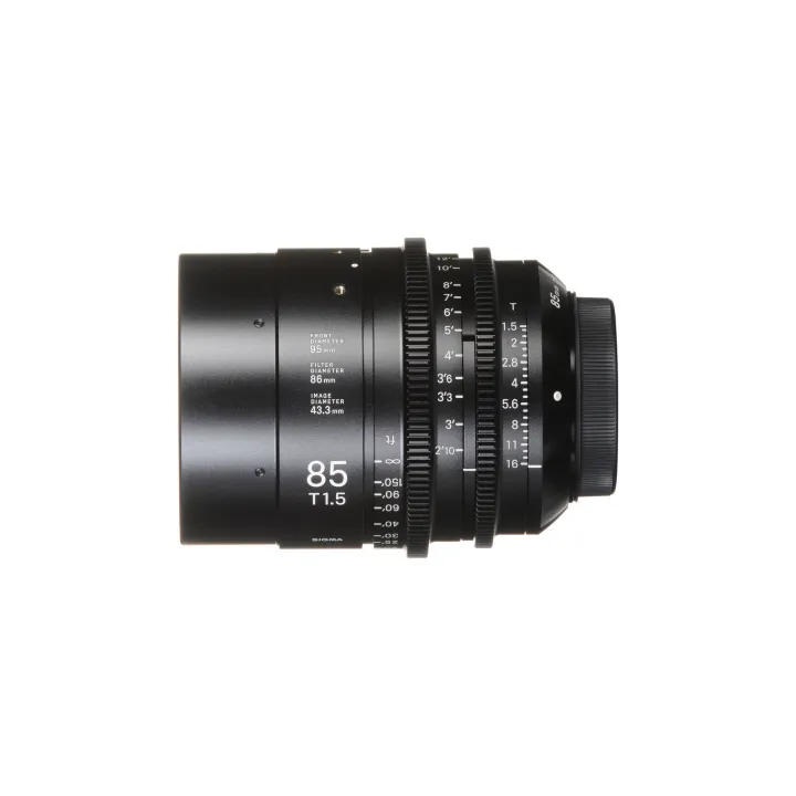 Sigma 85mm T1.5 Fully Luminous Feet Cine Lens for Canon EF Mount
