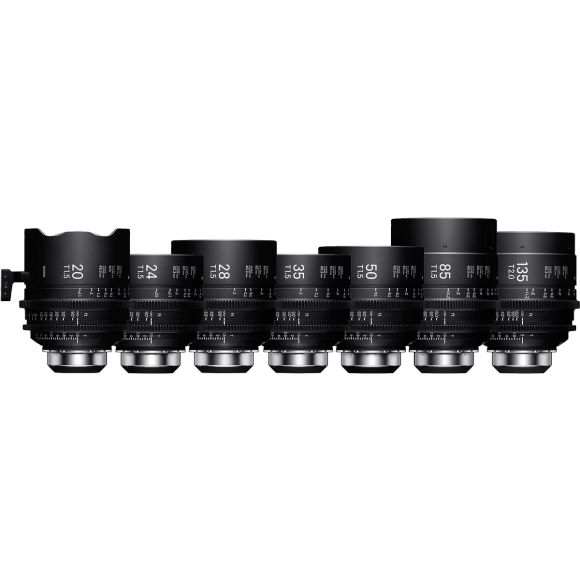 Sigma 7 Cine Lens Kit - 20/24/28/35/50/85/135mm for PL Mount /i-Technology