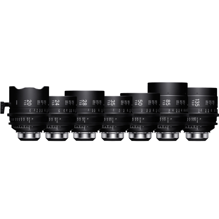 Sigma 7 Cine Lens Kit - 20/24/28/35/50/85/135mm for PL Mount /i-Technology