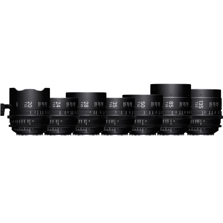 Sigma 7 Cine Lens Kit - 20/24/28/35/50/85/135mm for Cannon EF Mount