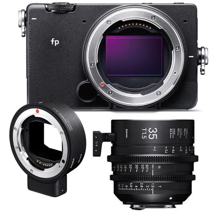 Sigma FP Digital Camera Kit - 35mm T1.5 Cine Lens EF-Mount & MC-21 Adapter